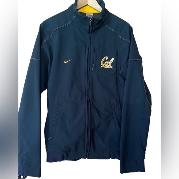 Nike TEAM Authentic Cal Berkeley Bears Men's M Full Zip Jacket Navy Gold Logo - Picture 1 of 13